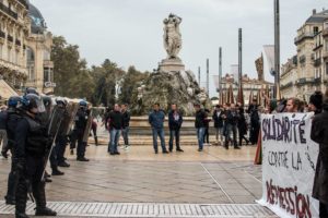 Dispositif policier face au rassemblement du 26 octobre, jour de l'anniversaire de la mort de Rémi Fraisse.